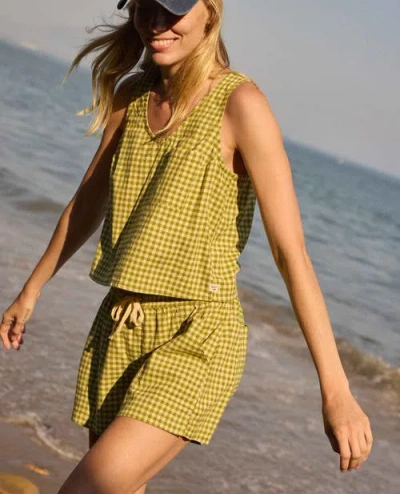 Toad And Co Taj Hemp Button Back Tank In Green