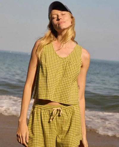 Toad And Co Taj Hemp Button Back Tank In Green