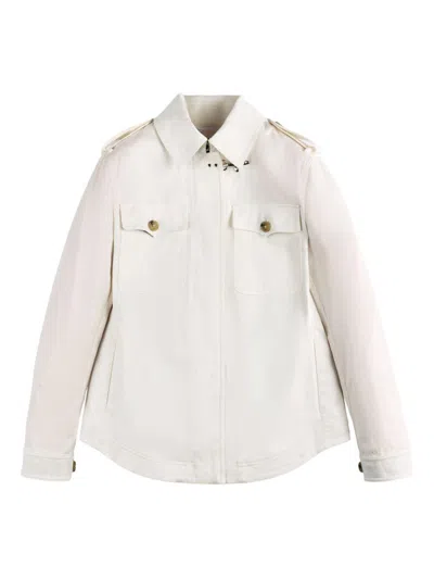 Fay Shirt Jacket Con Gancio Shirt Jacket In White