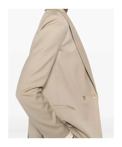Forte Forte Double-breasted Jacket In Brown