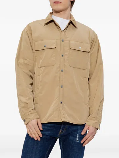 Dsquared2 Buttoned-up Insulated Jacket In Nude