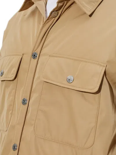 Dsquared2 Buttoned-up Insulated Jacket In Nude