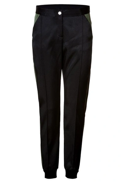Faith Connexion Satin Pants With Contrast Side Stripe In Multicolored