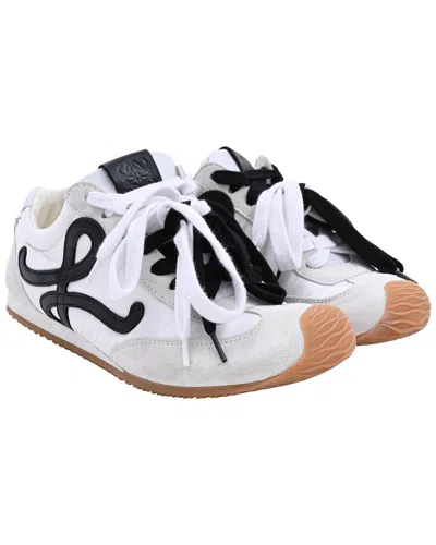 Loewe Ballet Runner 2.0 Nylon And Calfskin Low-top Sneakers In White