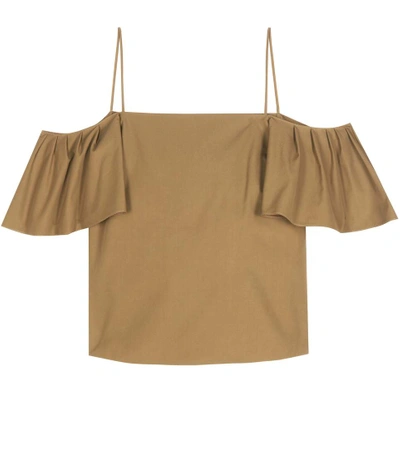 Shop Fendi Cotton Top In Hawk