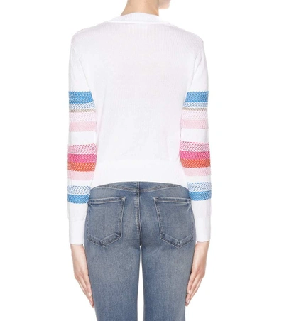 Shop Peter Pilotto Peruvian Knit Cotton Sweater In White