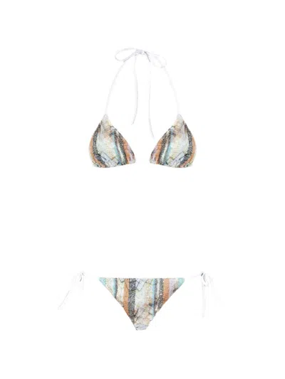 Missoni Zigzag Pattern Sequins-detail Bikini Set In Multi