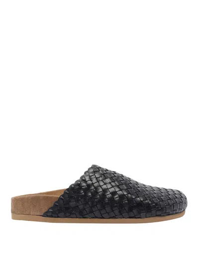 Dragon Diffusion Leather Mules In Black