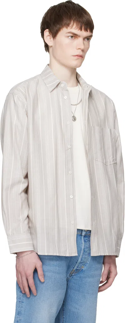 Jeanerica Taupe Byron Shirt In Brown