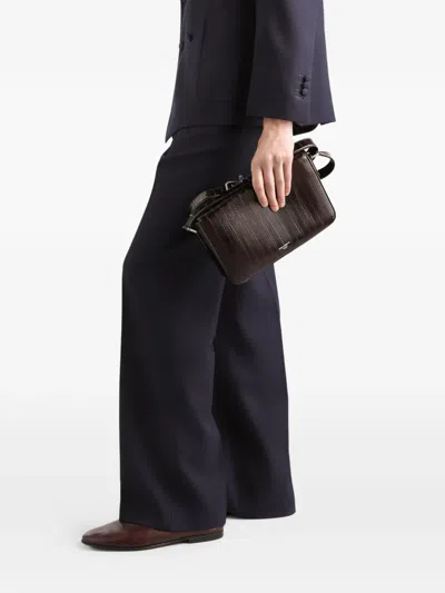 Dolce & Gabbana Marlene Eel Leather Shoulder Bag In Brown