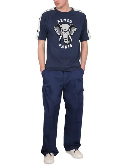 Kenzo Cargo Pants In Blue