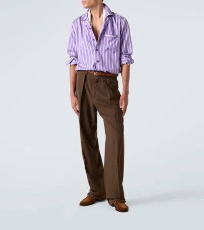 Tom Ford Ripley Loafers Penny Strap Round Toe Suede In Brown