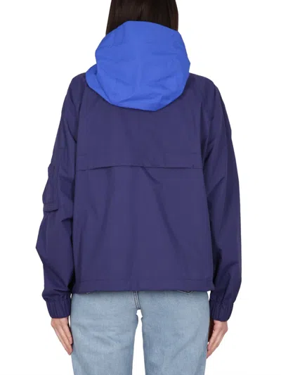 K-way Unisex High Neck Hooded Jacket In Blue