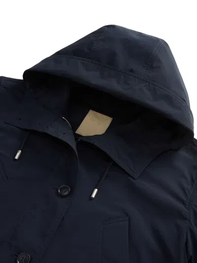 Woolrich Midnight Blue Polyester Jacket In Blue