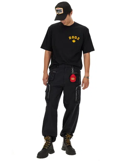Dsquared2 Cotton Pants In Black