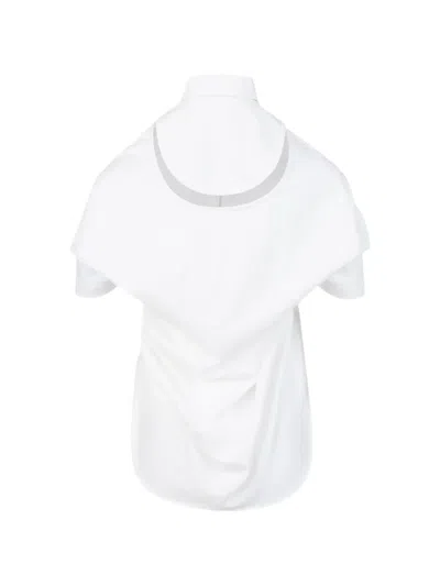 Pushbutton Pocket Shirt In White