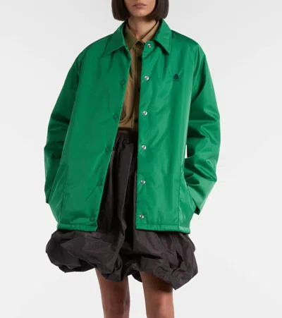 Prada Re-nylon Oversized Blouson Jacket In Green