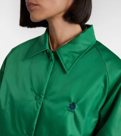 Prada Re-nylon Oversized Blouson Jacket In Green