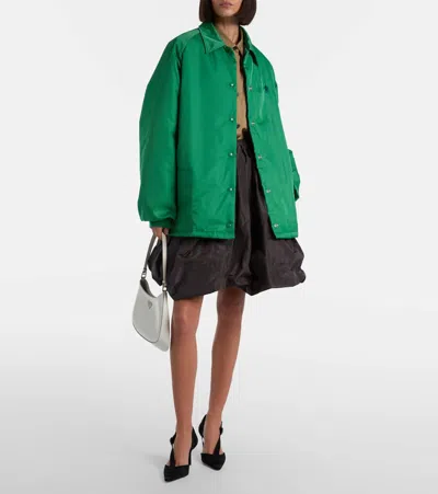 Prada Re-nylon Oversized Blouson Jacket In Green