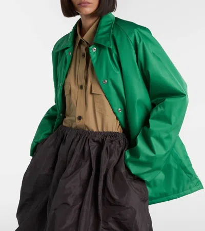 Prada Re-nylon Oversized Blouson Jacket In Green