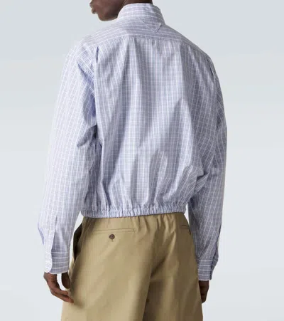 Prada Checked Buttoned Shirt In White