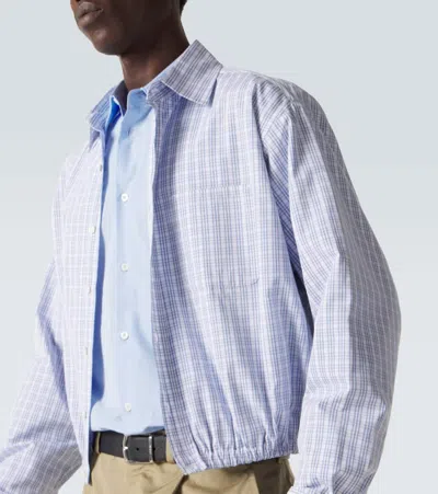 Prada Checked Buttoned Shirt In White