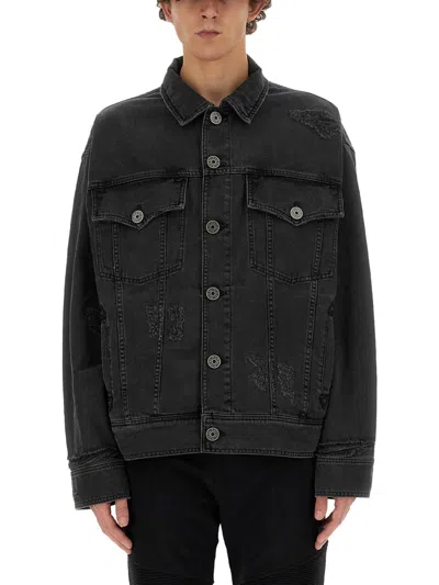 Balmain Worn-effect Denim Jacket