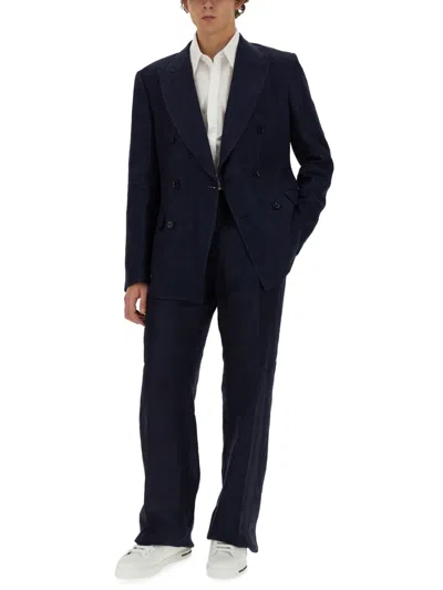 Dolce & Gabbana Double-breasted Jacket In Blue