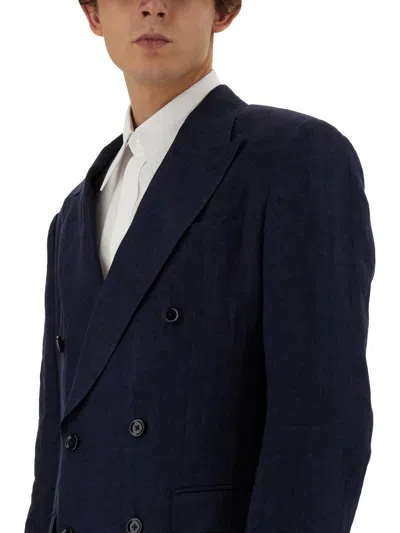 Dolce & Gabbana Double-breasted Jacket In Blue