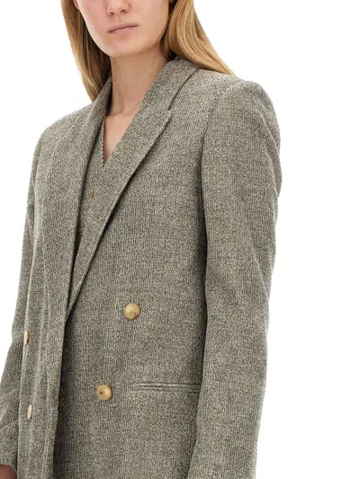 Alysi Double-breasted Jacket In Gray