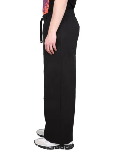 Versace Drawstring Pants In Black