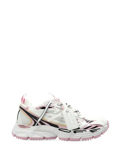Off-white Multicolor Polyester Athletic Sneakers In White