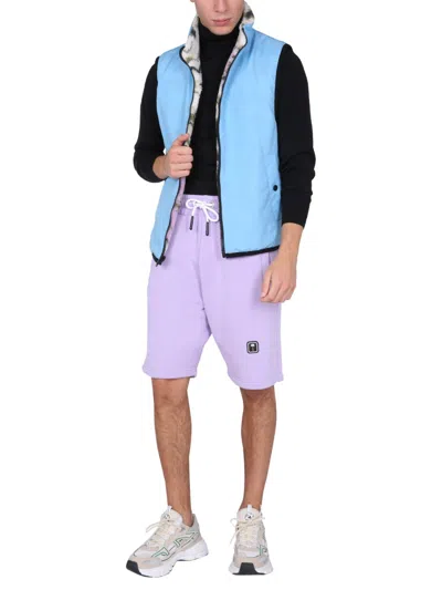 Msgm Reversible Teddy Sleeveless Jacket. In Multi