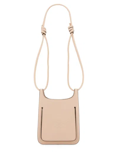 Mcm Pastel Pink Leather Mini Himmel Hobo Crossbody Bag