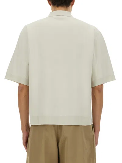 Studio Nicholson Essential Short-sleeved Polo T-shirt In Gray