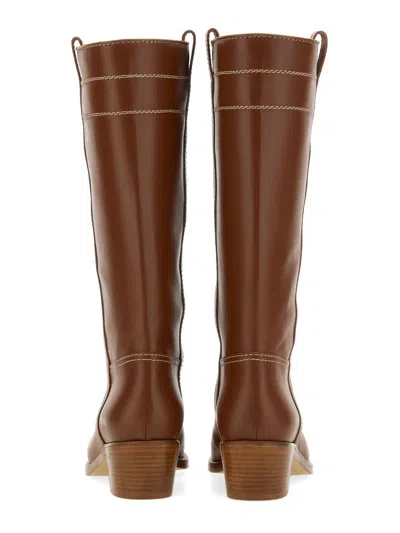 Fay Elegantly Crafted Leather Boot In Brown