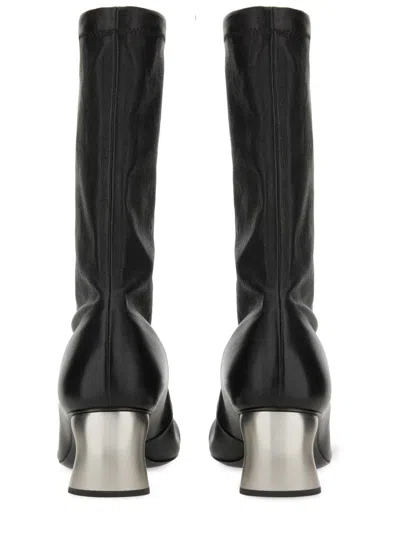 Jil Sander Leather Boot In Black