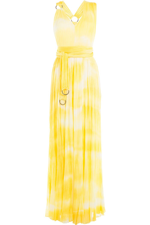 roberto cavalli yellow dress