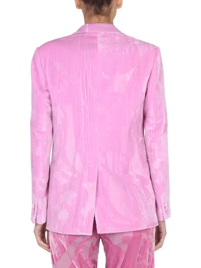 Etro Maxi Paisley Patterned Jacket In Pink