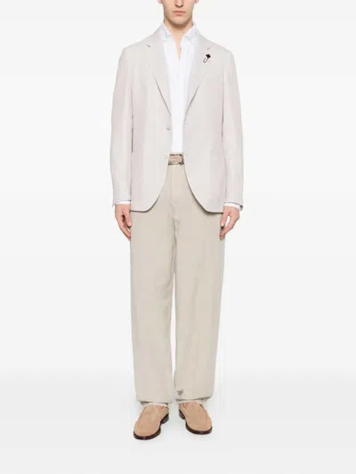 Lardini Patch Pocket Two Button Jacket In Multi