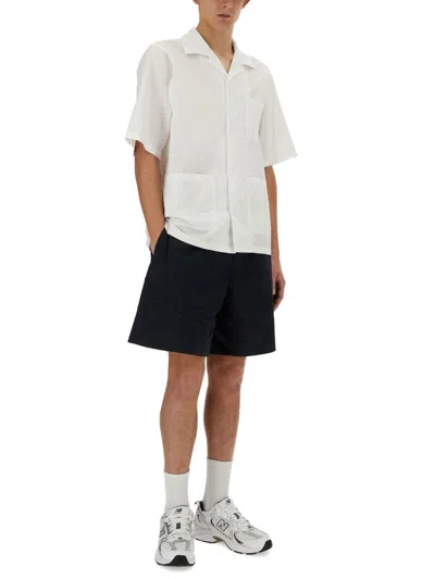 Aspesi Needle Short Sleeve Shirt In White