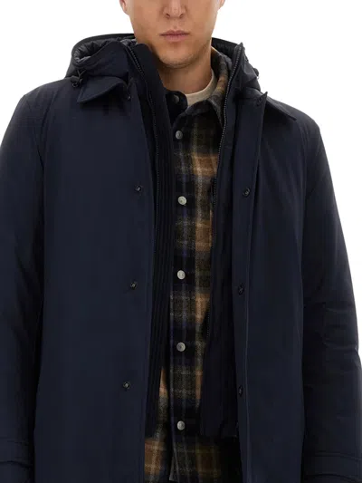 Woolrich Nylon Jacket In Blue