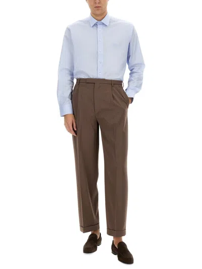 Etro Shirt With Pegasus Pattern In Blue