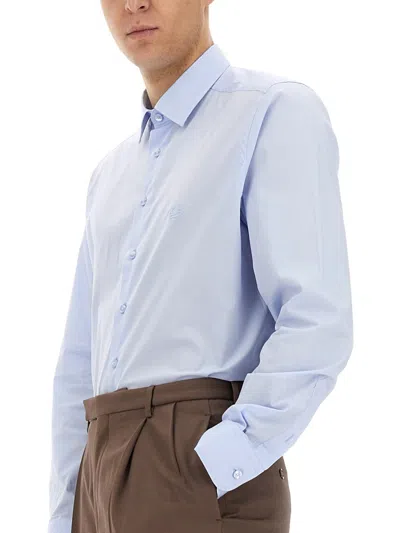 Etro Shirt With Pegasus Pattern In Blue