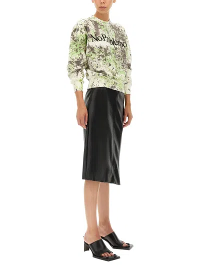 Aries Printed Sweatshirt In Neutral