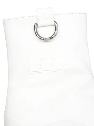 Msgm Mid-calf White Rain Boots In White