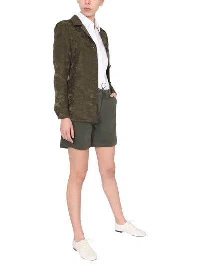 Aspesi Green Camouflage Patterned Regular Fit Jacket In Green