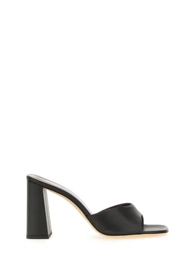 Staud "sloane" Open Toe Block Heel Sandals In Black