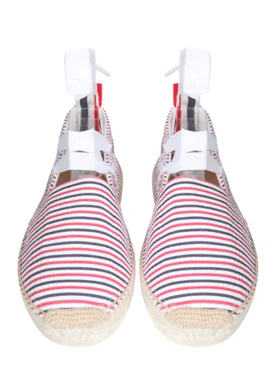 Thom Browne Removable Ankle Tie Espadrilles In Multi