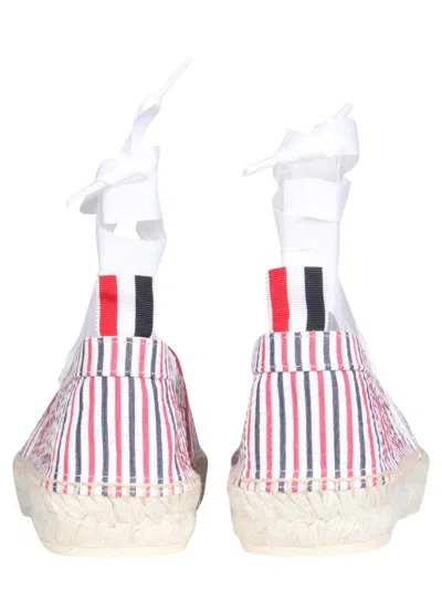 Thom Browne Removable Ankle Tie Espadrilles In Multi